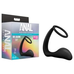 Anal Eventyr Platina - anal dildo med penisring (svart) Anal Eventyr Platina - anal dildo med penisring (svart)