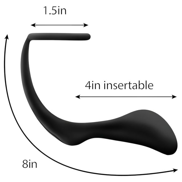 Anal Eventyr Platina - anal dildo med penisring (svart)