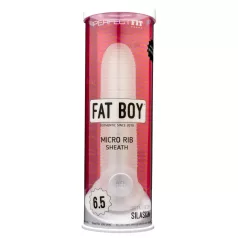   Perfect Fit - Fat Boy Micro Ribbed - penishylse (17 cm, hvit)