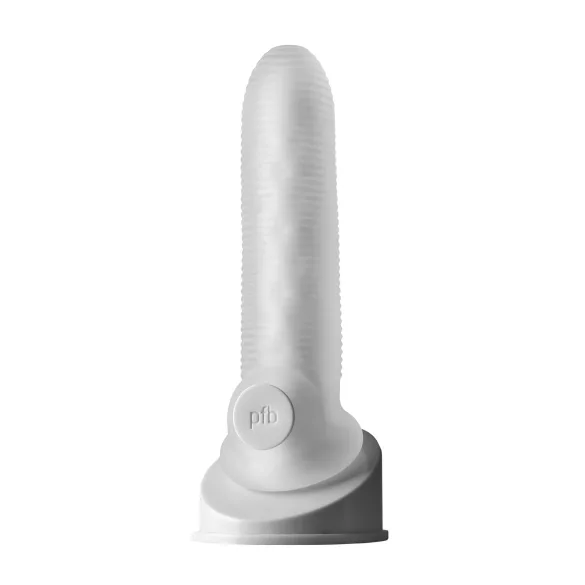 Perfect Fit - Fat Boy Micro Ribbed - penishylse (17 cm, hvit)