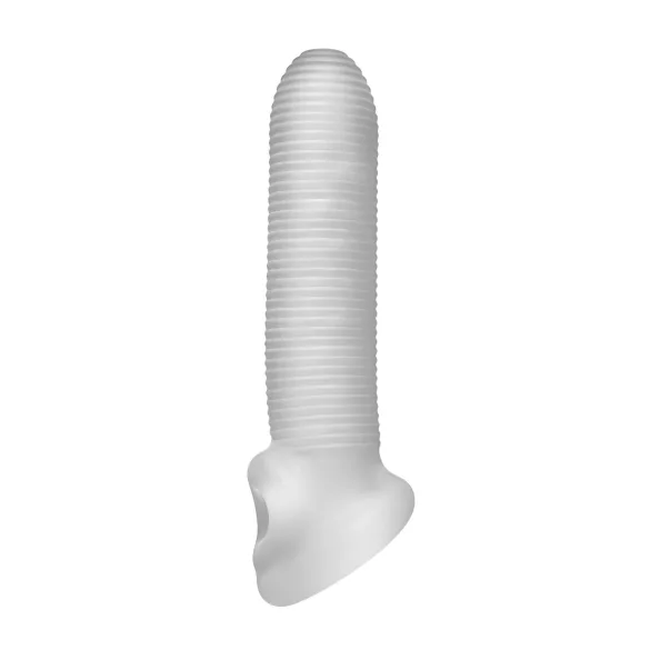 Perfect Fit - Fat Boy Micro Ribbed - penishylse (17 cm, hvit)