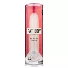   Perfect Fit - Fat Boy Micro Ribbed - penishylse (19 cm, hvit)