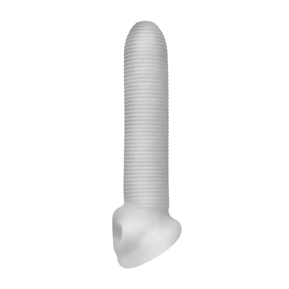 Perfect Fit - Fat Boy Micro Ribbed - penishylse (19 cm, hvit)
