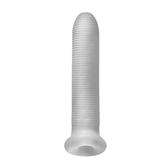 Fat Boy Micro Ribbed - Penis Sleeve (19cm) - Hvit