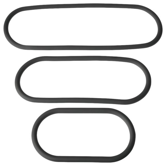 Perfect Fit Tynn Penisring Sett - Svart (3 stk)