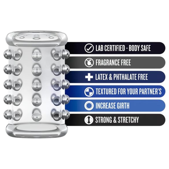 Stay Hard - prikkete penisring (gjennomsiktig)