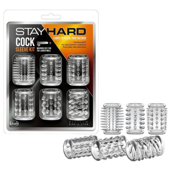 Stay Hard - penisring sett - gjennomsiktig (6 stk)