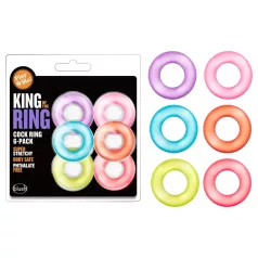 King of the Ring - Penisringsett - Fargerik (6 stk)