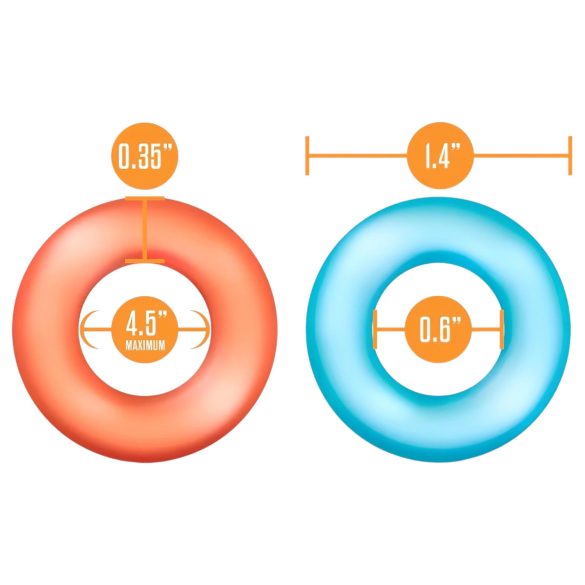 King of the Ring - Penisringsett - Fargerik (6 stk)