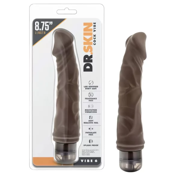 Dr. Skin Vibe No.6 - Realistisk vibrator (brun)