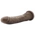 Dr. Skin 8,5 - naturtro dildo med sugekopp, brun (20,5 cm)