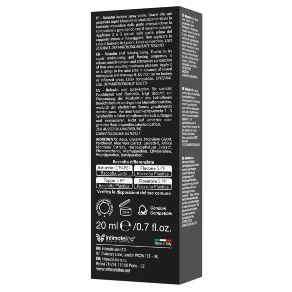 Intimateline RelaxAn - avslappende analspray (20 ml)