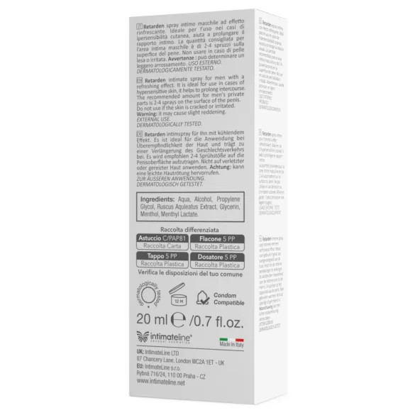 Intimateline R20 - kjølende forsinkelsesspray for menn (20 ml)