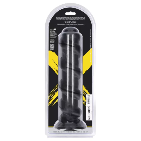 Ouch! Hole Driller - gigantisk analplugg (svart) - 31,5 cm