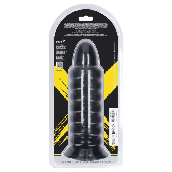 Ouch! Spiral Force - vridd analplugg (svart) - 23,5 cm
