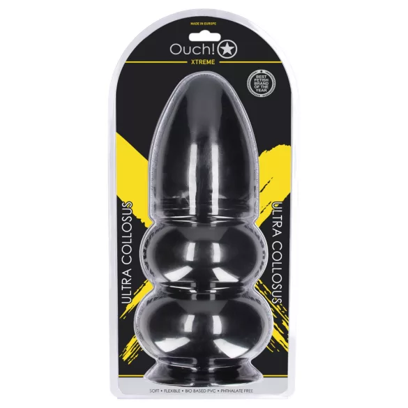 Ouch! Ultra Collosus - ekstra stor analplugg (svart) - 33 cm