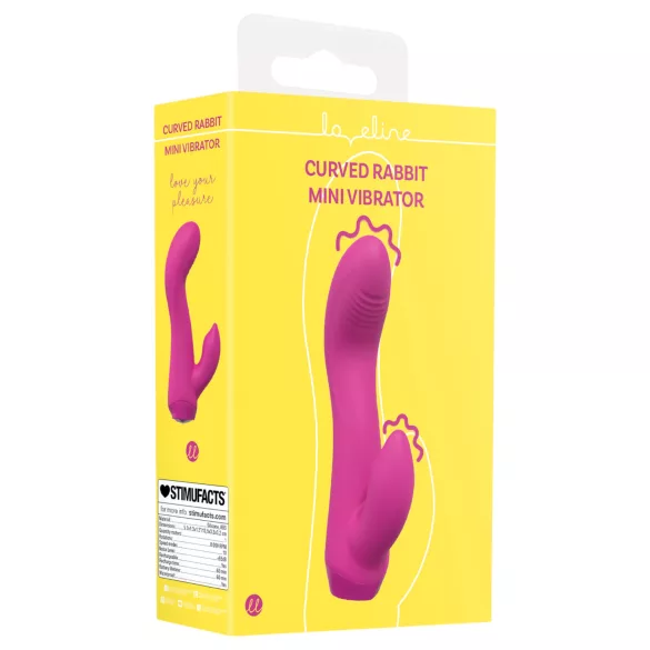 Loveline - buet mini-vibrator med kanin (rosa)