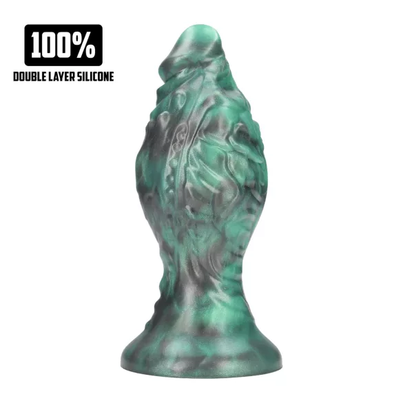 Ouch! Space Born - silikon analplugg (grønn-svart)