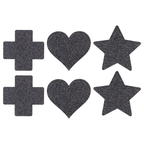 Le Désir - brystvortedeksel sett - 3 par (sort)