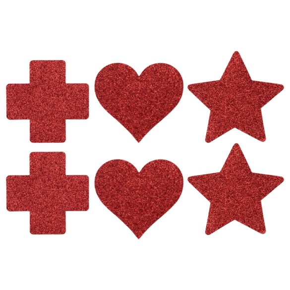 Le Désir - Brystvortedekselsett - 3 par (rød)