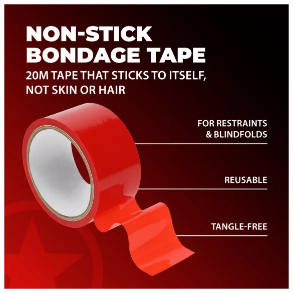Ouch! - selvklebende bondage-tape (rød) - 20 m