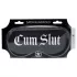 Ouch! - sateng øyemaske med teksten «Cum Slut» (svart)