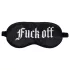 Ouch! - sateng søvnmaske med «Fuck Off»-tekst (svart)
