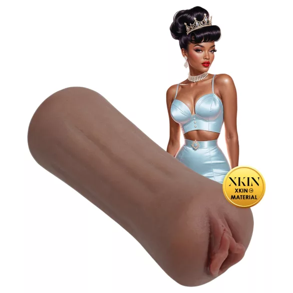 XKIN Beauty Queen Lulu - realistisk onanivagina (mørk naturfarge)