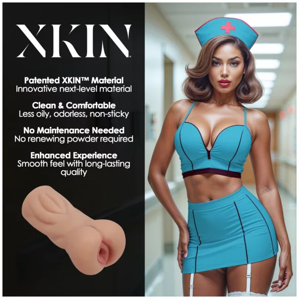 XKIN Naughty Nurse Trixie - realistisk vagina-masturbator (natur)