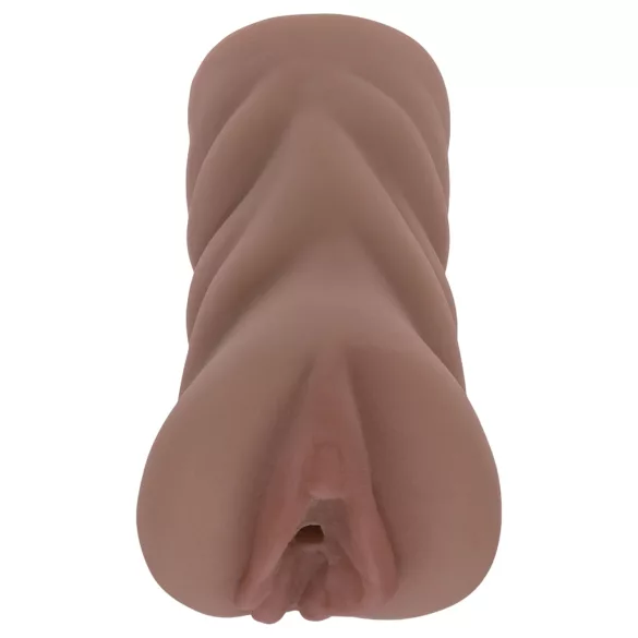XKIN Next Door Amani - realistisk kunstig vagina-masturbator (mørk naturfarge)