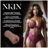 XKIN Next Door Amani - realistisk kunstig vagina-masturbator (mørk naturfarge)