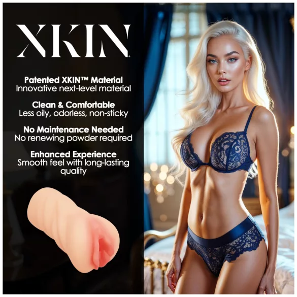 XKIN Desire Alessia - realistisk kunstig vagina-masturbator (naturell)