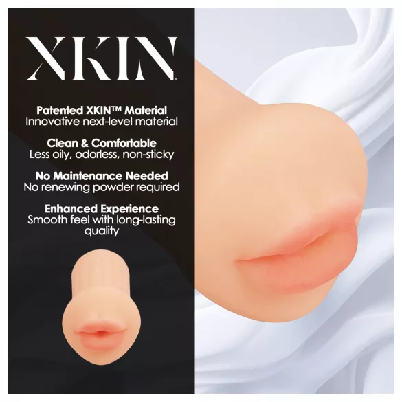 XKIN - realistisk munnmasturbator - S (natur)
