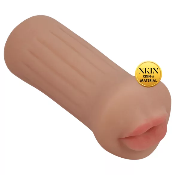 XKIN - kunstig munn-masturbator - S (mørk naturfarge)