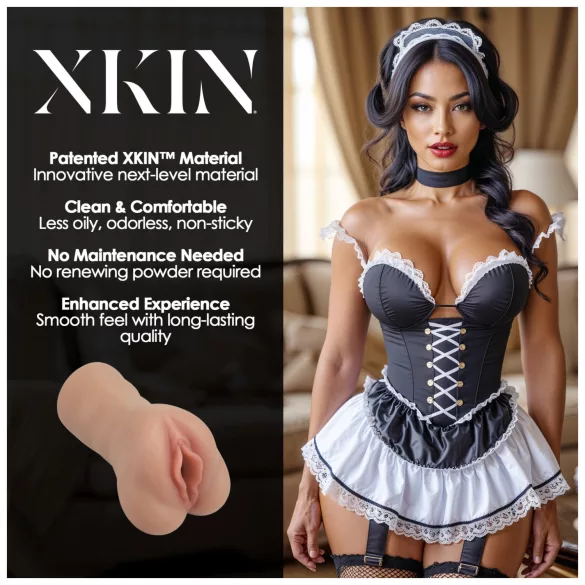 XKIN Maid Lacey - realistisk kunstig vagina-masturbator (naturfarget)