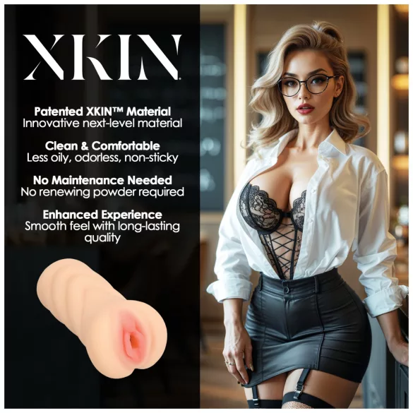 XKIN Teacher Ms Jenny - realistisk kunstig vagina-masturbator (naturell)