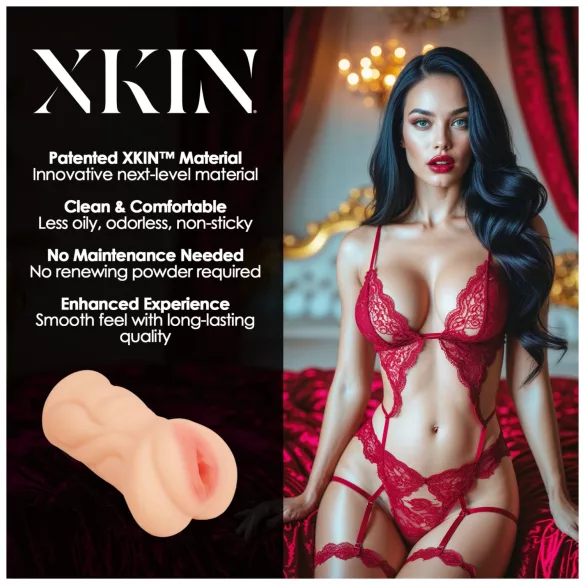 XKIN Seduction Tatiana - realistisk kunstig vagina-masturbator (naturfarge)