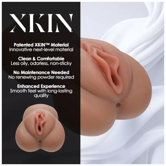 XKIN - realistisk kunstig vagina - L (mørk naturfarge)