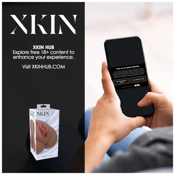 XKIN - realistisk kunstig vagina - L (mørk naturfarge)