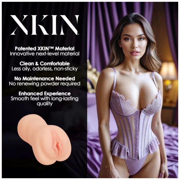 XKIN Sweet Delilah - realistisk kunstig vagina-masturbator (naturfarge)