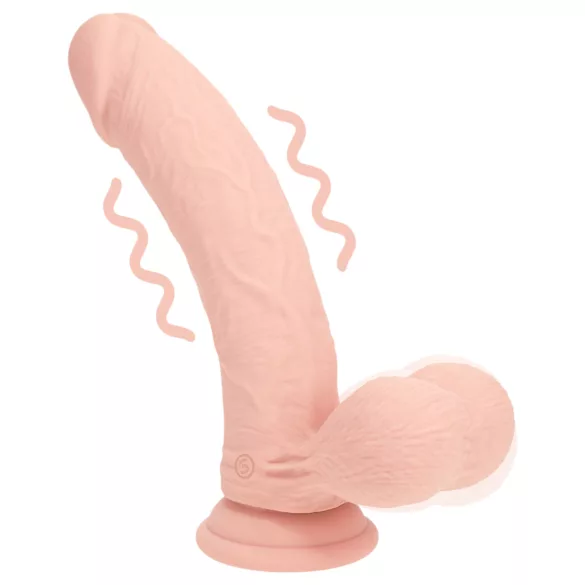 RealRock - realistisk vibrator med dobbel tetthet (hudfarget) - 15 cm