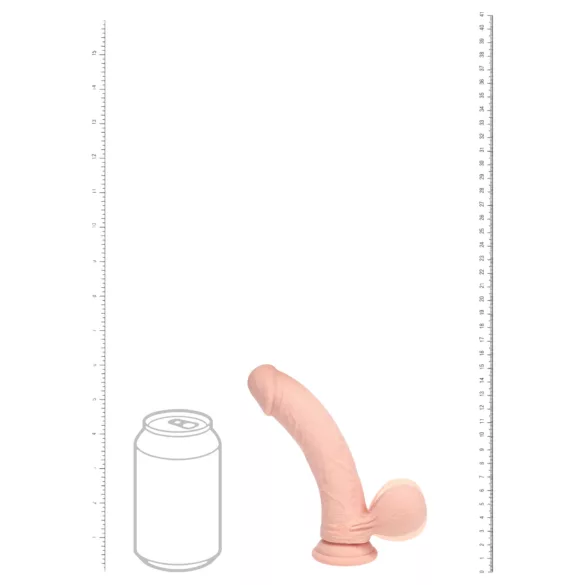 RealRock - realistisk vibrator med dobbel tetthet (hudfarget) - 15 cm