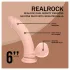 RealRock - realistisk vibrator med dobbel tetthet (hudfarget) - 15 cm
