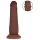 RealRock - realistisk dildo med dobbel tetthet (brun) - 15,5 cm