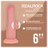 RealRock - realistisk dildo med dobbel tetthet (hudfarge) - 15,5 cm