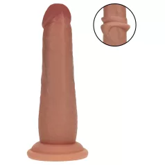   RealRock - realistisk dildo med dobbel densitet (solbrun) - 15,5 cm