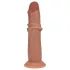 RealRock - realistisk dildo med dobbel densitet (solbrun) - 15,5 cm