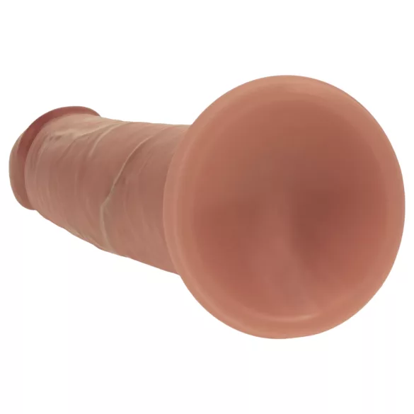 RealRock - realistisk dildo med dobbel densitet (solbrun) - 15,5 cm