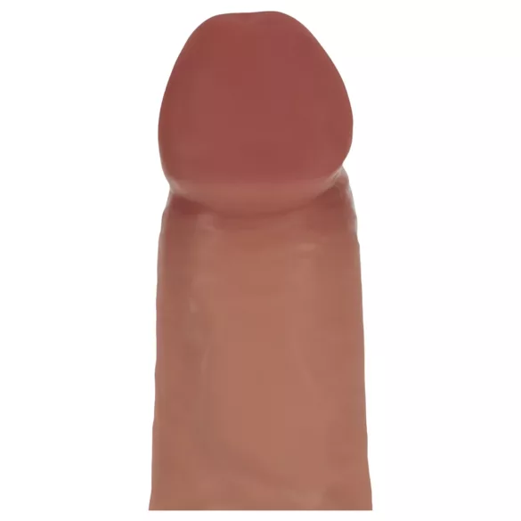 RealRock - realistisk dildo med dobbel densitet (solbrun) - 15,5 cm