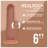 RealRock - realistisk dildo med dobbel densitet (solbrun) - 15,5 cm
